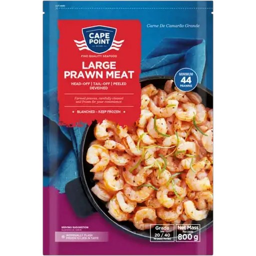 Cape Point Frozen Large Prawn Meat 800g